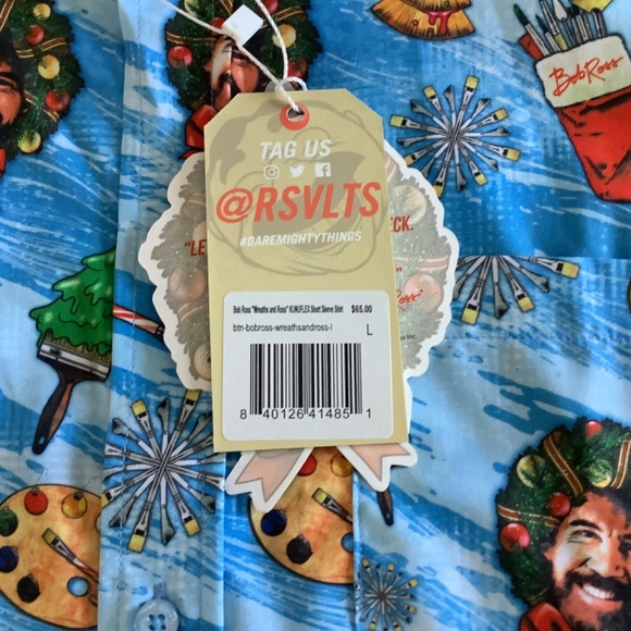 Bob Ross Christmas RSVLTS Shirt - Picture 4 of 5